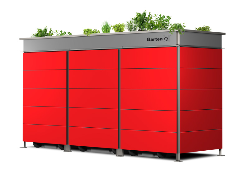 Mülltonnenbox mit Dachbegrünung