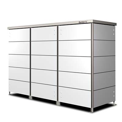 Mülltonnenbox weiß