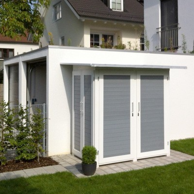 Geräteschuppen Anbau an Garage